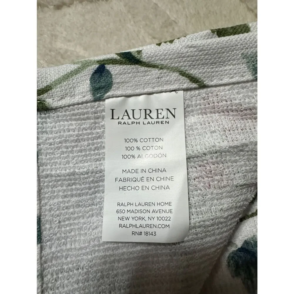 LRL White Red Blue Green Berry Print Terrycloth Cotton Dish Tea Kitchen Towels